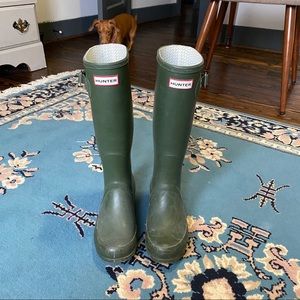 Hunter Boots green